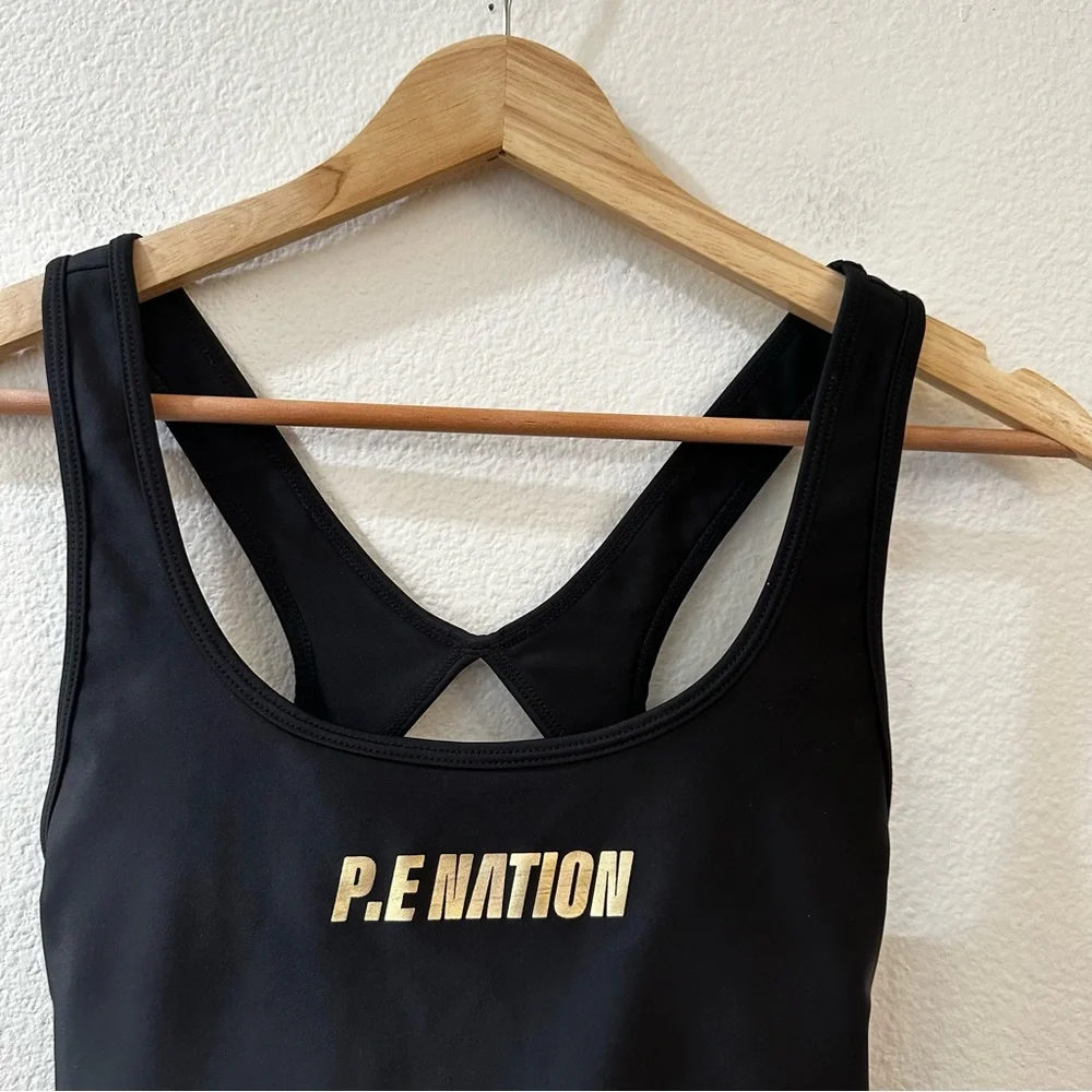 P.E Nation Womens Front Runner Tank Sports Bra Size XS Black - Picture 3 of 9